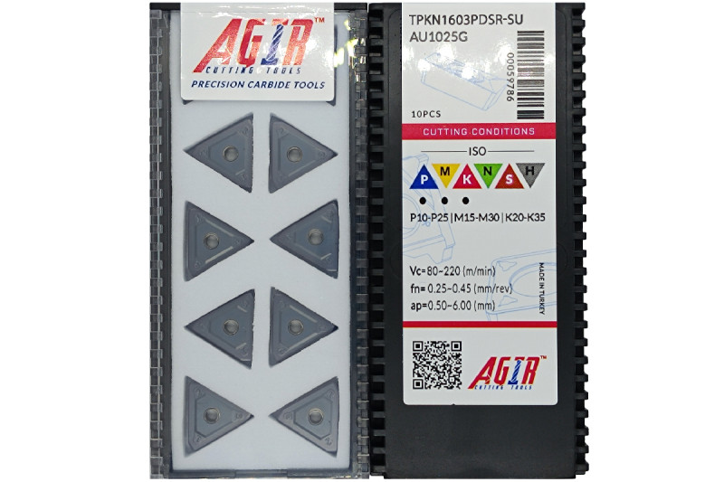 Твердосплавная пластина фрезерная TPKN 1603PDSR-SU AU1025G AGIR