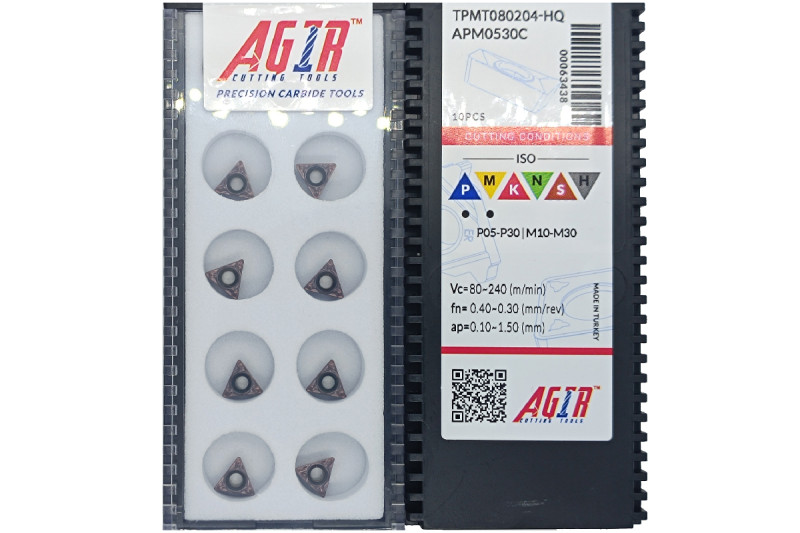 Твердосплавная пластина токарная TPMT 080204-HQ APM0530C AGIR