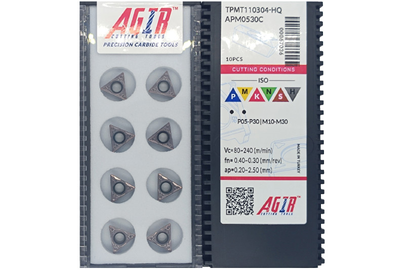 Твердосплавная пластина токарная TPMT 110304-HQ APM0530C AGIR
