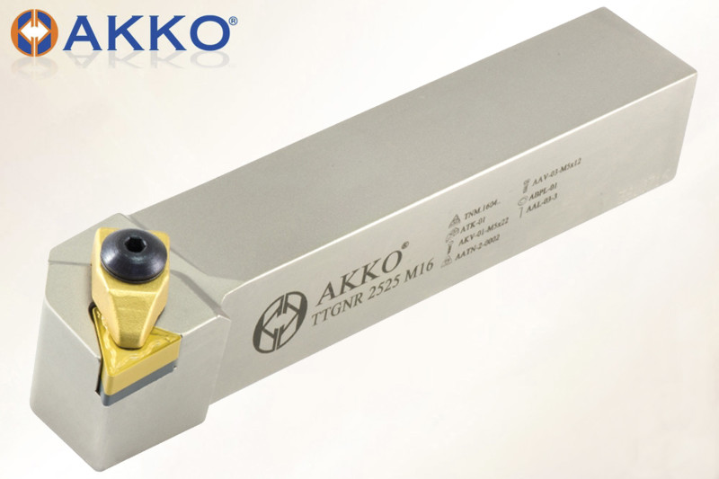 Резец токарный проходной TTGNR 2020 K16 под пластину TNMG 1604.. державка AKKO
