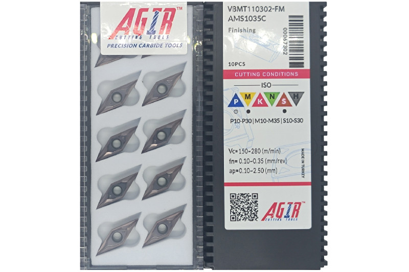 Твердосплавная пластина токарная VBMT 110302-FM AMS1035C AGIR