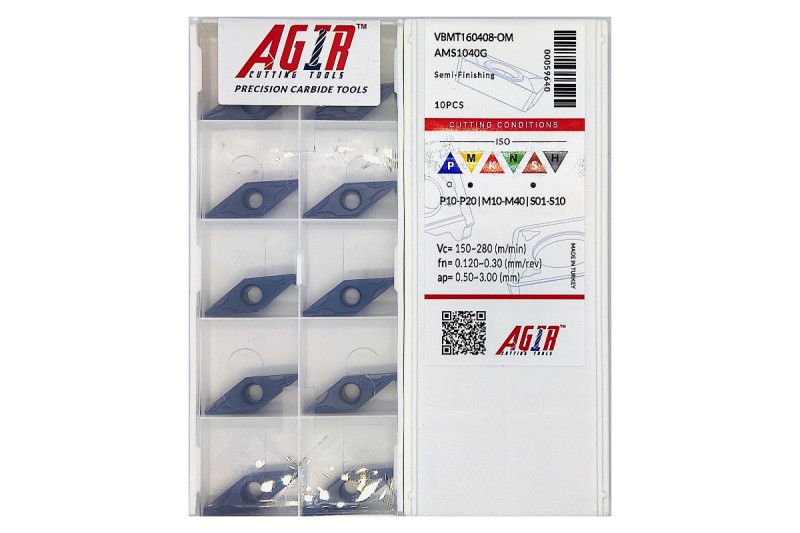 Твердосплавная пластина токарная VBMT 160408-OM AMS1040G AGIR