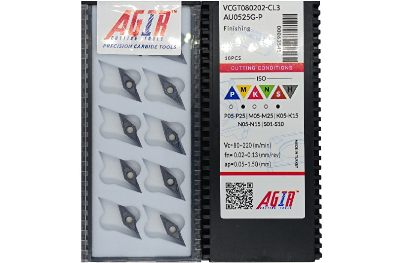 Твердосплавная пластина токарная VCGT 080202-CL3 AU0525G-P AGIR