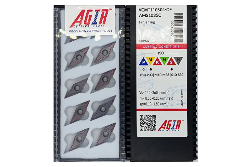 Твердосплавная пластина токарная VCMT 110304-OF AMS1035C AGIR