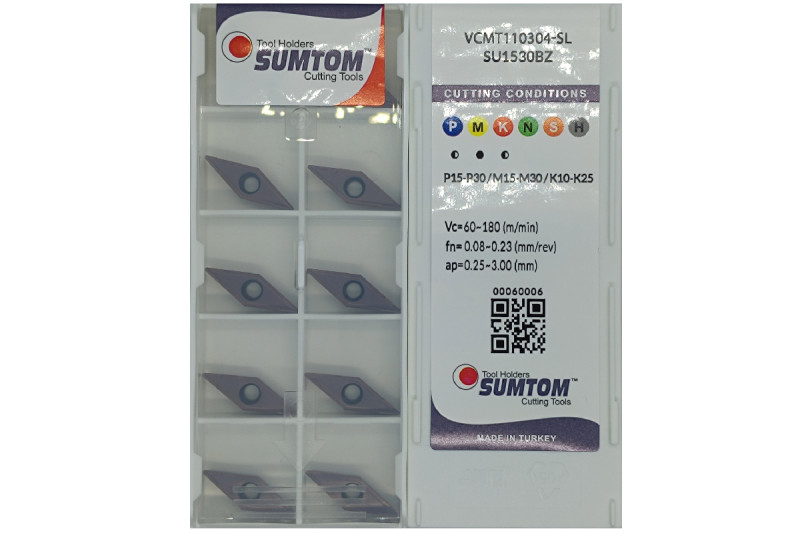 Твердосплавная пластина токарная VCMT 110304-SL SU1530BZ SUMTOM