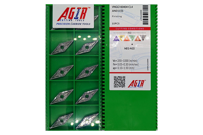 Твердосплавная пластина токарная по алюминию VNGG 160404-CL4 AN0115S AGIR