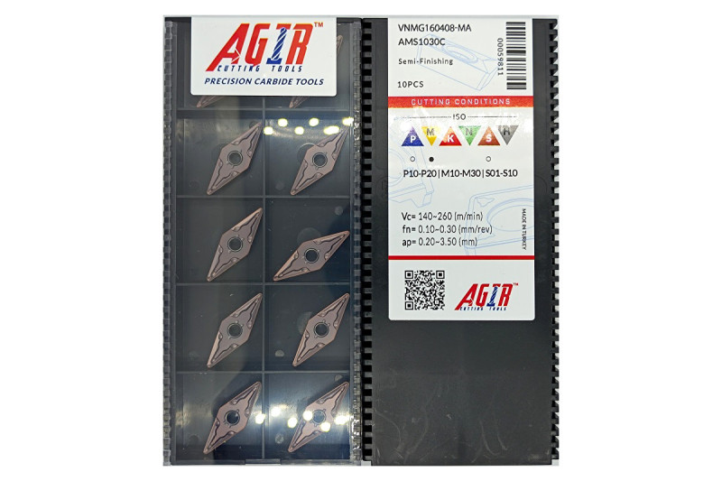 Твердосплавная пластина токарная VNMG 160408-MA AMS1030C AGIR