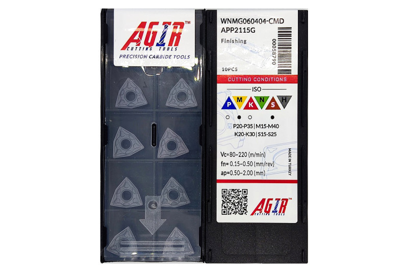 Твердосплавная пластина токарная WNMG 060404-CMD APP2115G AGIR