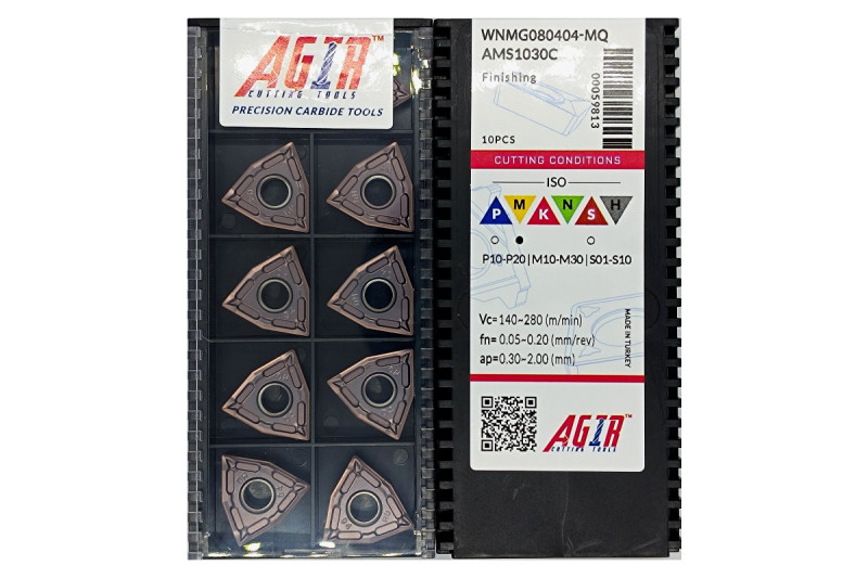 Твердосплавная пластина токарная WNMG 080404-MQ AMS1030C AGIR