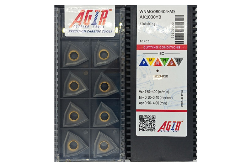 Твердосплавная пластина токарная по чугуну WNMG 080404-MS AK1030YB AGIR