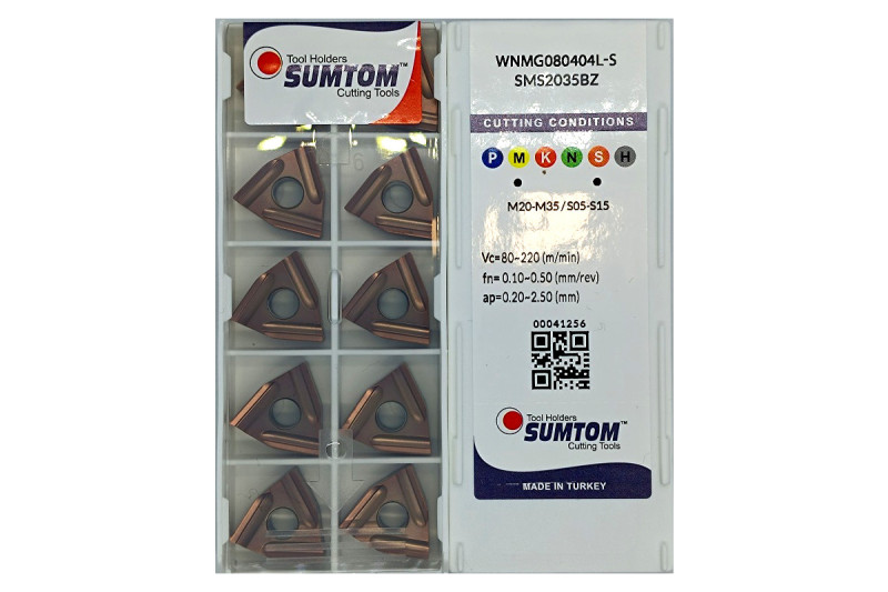 Твердосплавная пластина токарная WNMG 080404L-S SMS2035BZ SUMTOM