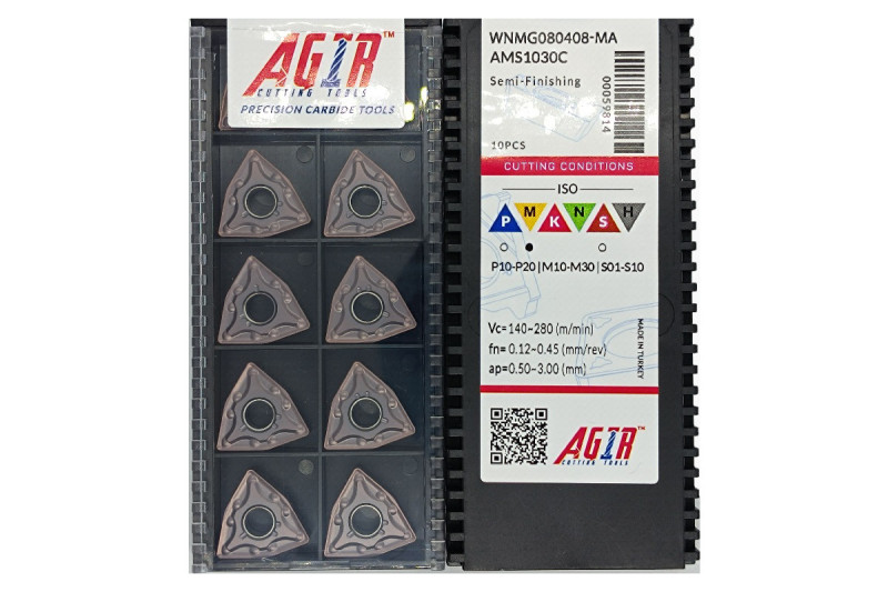Твердосплавная пластина токарная WNMG 080408-MA AMS1030C AGIR