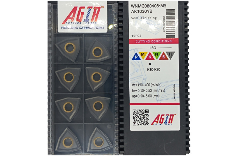 Твердосплавная пластина токарная по чугуну WNMG 080408-MS AK1030YB AGIR