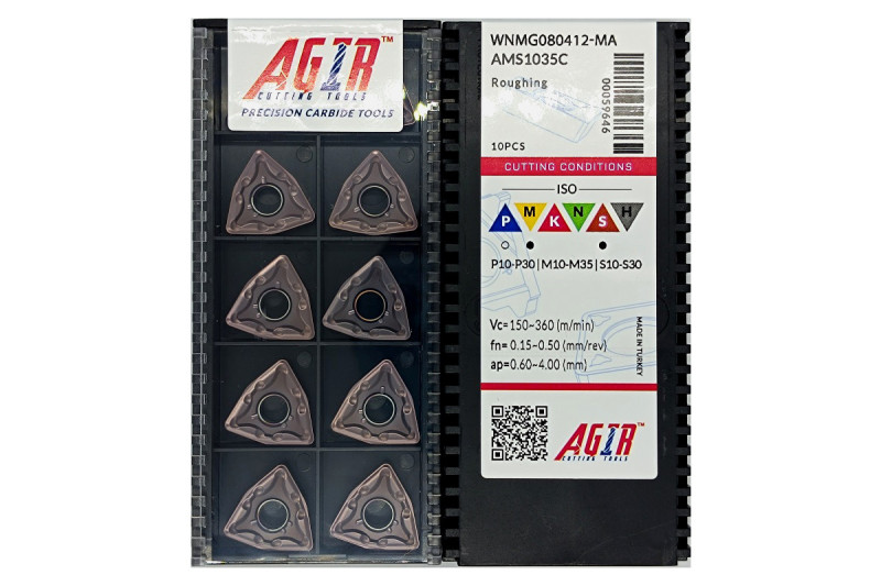 Твердосплавная пластина токарная WNMG 080412-MA AMS1035C AGIR