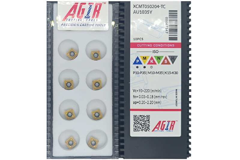 Твердосплавная пластина сверлильная XCMT 050204-TC AU1035Y AGIR