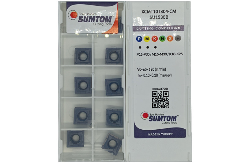 Твердосплавная пластина сверлильная XCMT 10T304-CM SU1530B SUMTOM