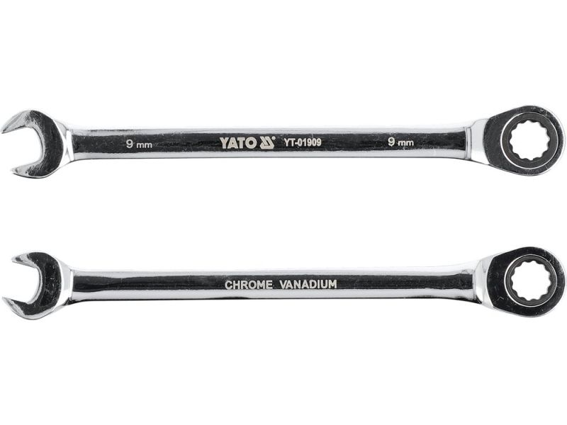 Ключ комбінований з тріскачкою 9 мм YATO YT-01909, 72 зуби, 151 мм, AS-DRIVE