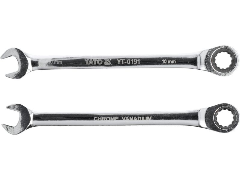Ключ комбінований з тріскачкою 10 мм YATO YT-0191, 72 зуби, 160 мм
