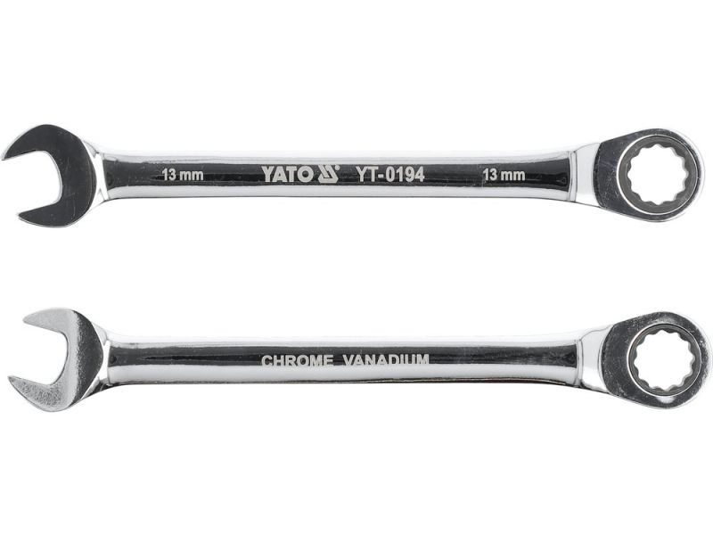 Ключ комбінований з тріскачкою 13 мм YATO YT-0194, 72 зуби, 180 мм