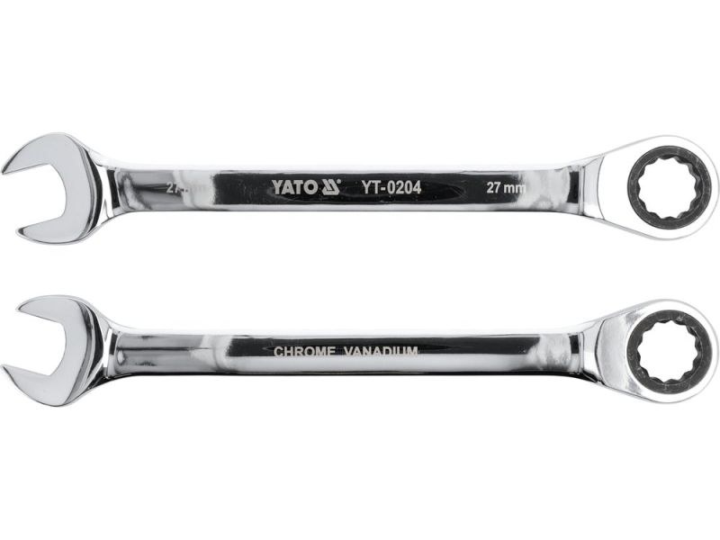 Ключ комбінований з тріскачкою 27 мм YATO YT-0204, 72 зуби, 355 мм, AS-DRIVE