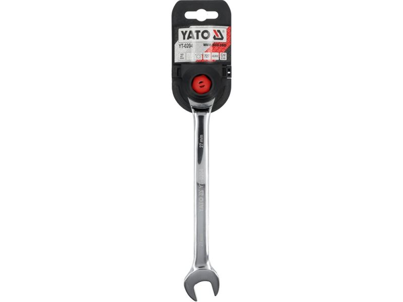 Ключ комбінований з тріскачкою 27 мм YATO YT-0204, 72 зуби, 355 мм, AS-DRIVE