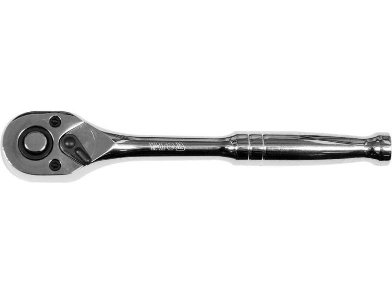 Тріскачка пряма 3/8" YATO YT-0314, хром, 170 мм, 72 зуби