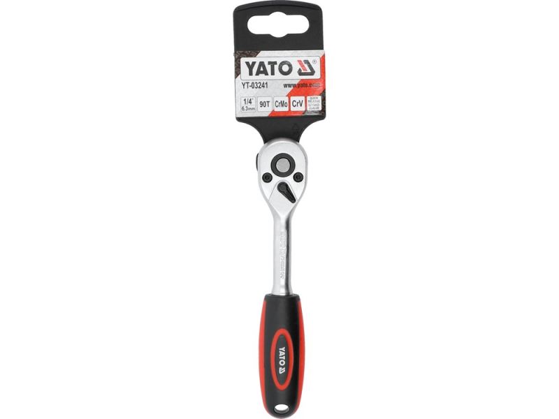 Трещотка прямая 1/4" YATO YT-03241, 90 зубьев