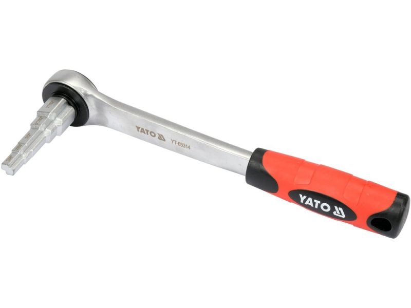 Ключ ступенчатый с трещаткой YATO: квадрат 1/2" для головок 3/8", 29/68", 1/2", 21/32", 27/32" (YT-03314)
