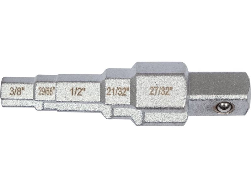 Ключ ступенчатый с трещаткой YATO: квадрат 1/2" для головок 3/8", 29/68", 1/2", 21/32", 27/32" (YT-03314)
