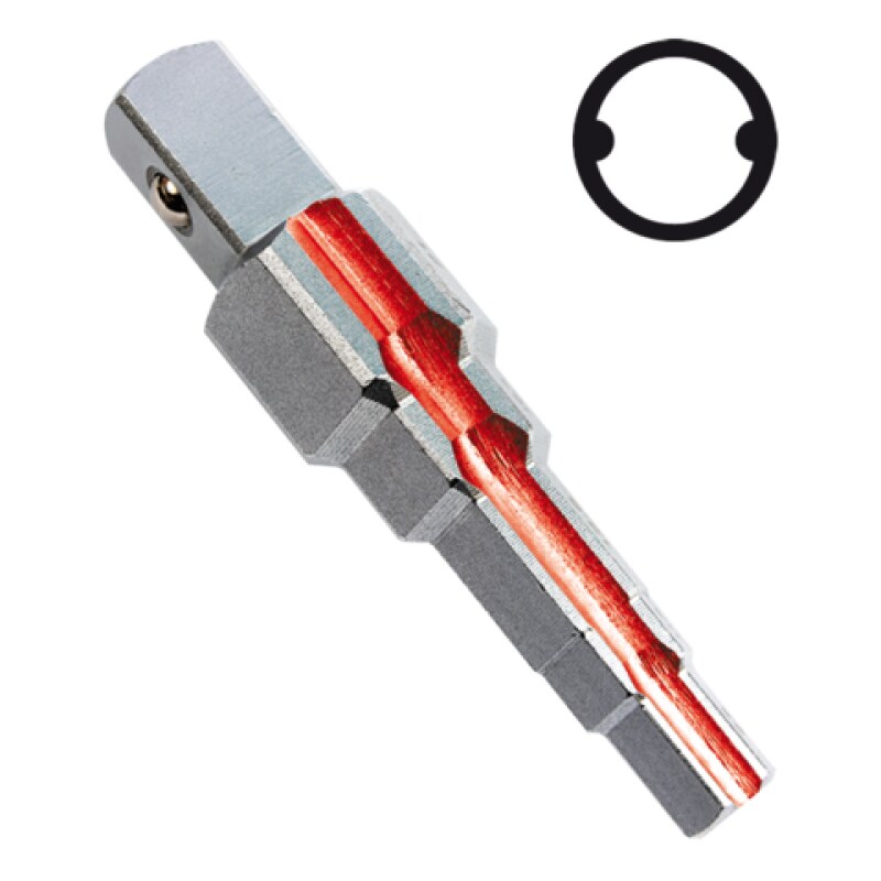 Ключ ступенчатый YATO: квадрат 1/2" для головок 3/8", 29/68", 1/2", 21/32", 27/32" (YT-03316)