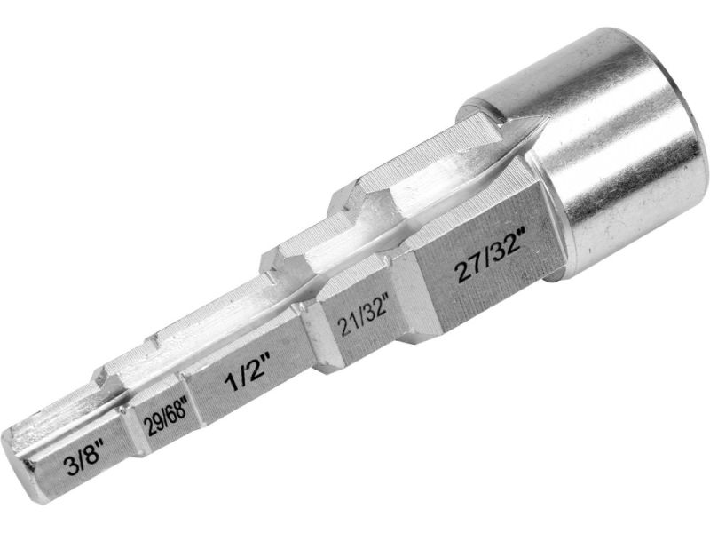 Ключ ступеневий YATO: головка з квадратом 1/2" до головок 3/8",29/68",1/2",21/32", 27/32",Cr-V (YT-03317)