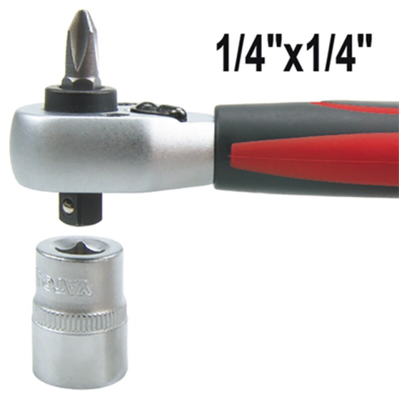 Тріщатка YATO : квадрат 1/4", L= 136 мм, 72T (YT-0331)