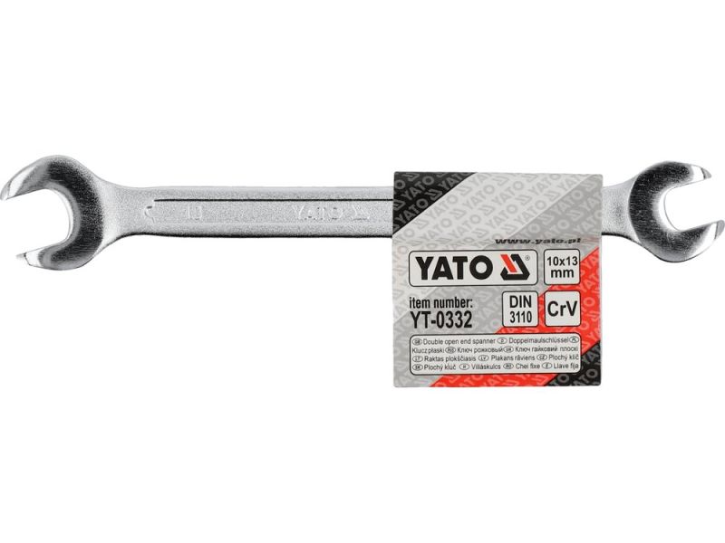 Ключ ріжковий YATO : CrV, M= 10х13 мм, l=170 мм (YT-0332)