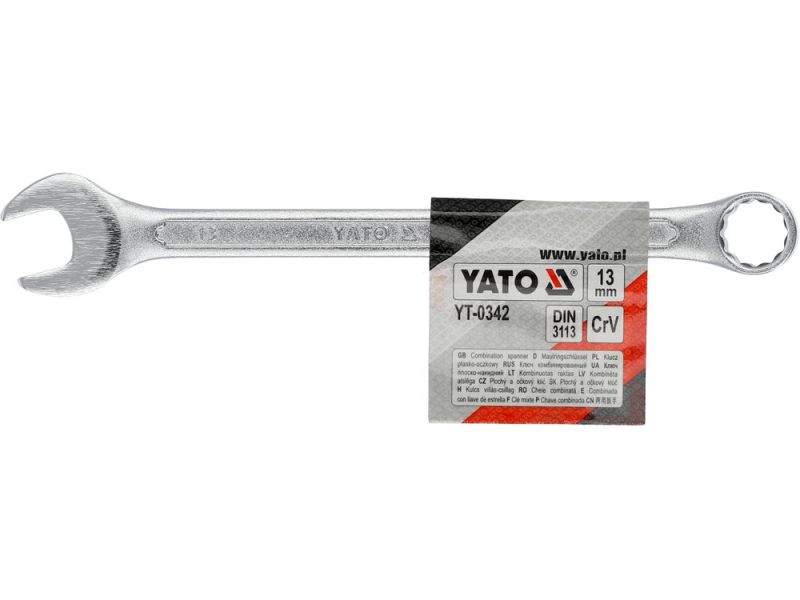 Ключ комбінований 13 мм YATO YT-0342, DIN 3113, CrV, 180 мм
