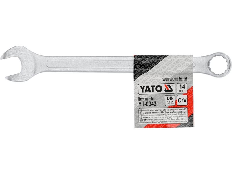 Ключ комбінований 14 мм YATO YT-0343, DIN 3113, CrV, 190 мм