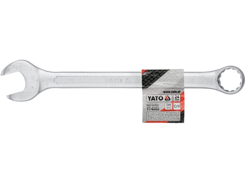 Ключ комбінований 24 мм YATO YT-0353, DIN 3113, CrV, 290 мм