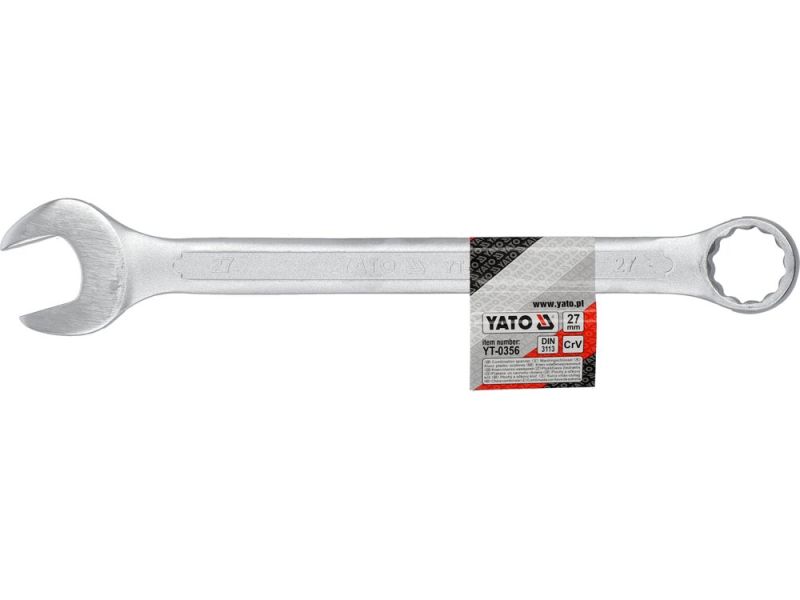 Ключ комбінований 27 мм YATO YT-0356, DIN 3113, CrV, 320 мм