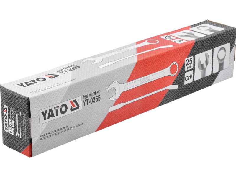Набор ключей комбинированных 6-32 мм YATO YT-0365, 25 шт, DIN 3113