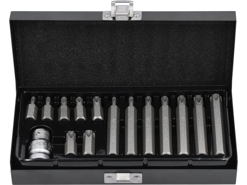 Набір біт Torx YATO YT-0411, 15 шт, приводи 3/8" і 1/2"