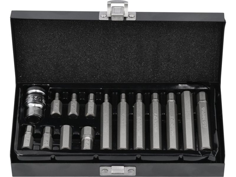 Набір біт HEX YATO YT-0413, адаптери 3/8" і 1/2", 15 шт