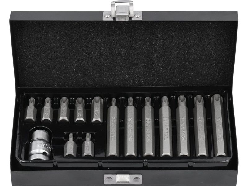Набір біт Torx Security YATO YT-0417, 15 шт, приводи 3/8" і 1/2"
