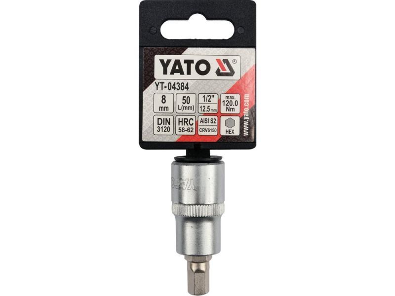 Головка торцева з викрутковою насадкою HEX YATO YT-04384, 1/2", H8 x 55 мм