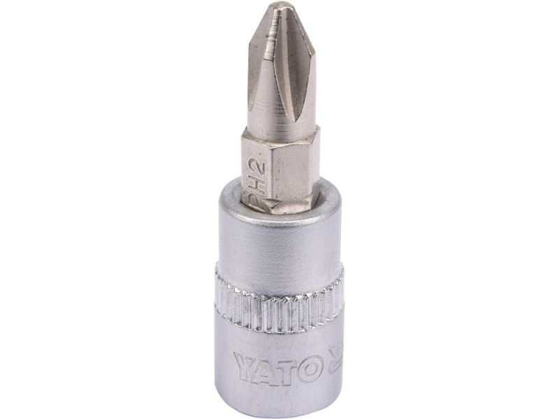 Головка торцева з викрутковою насадкою PH2 YATO YT-04412, 1/4", 37 мм