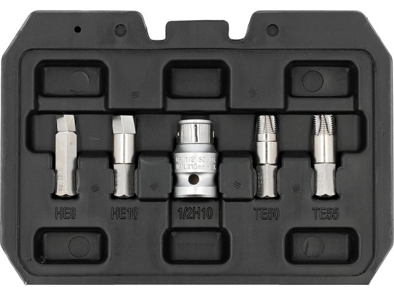 Набір біт екстракторів для викручування Hex і Torx YATO з шпинделем 1/4" і 3/8", 19 елем. (YT-04584)