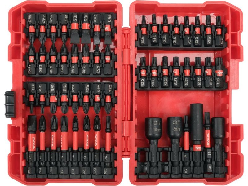 Набор ударных бит YATO YT-04617, 54 шт, SL/PH/PZ/T, 1/4" HEX, S2