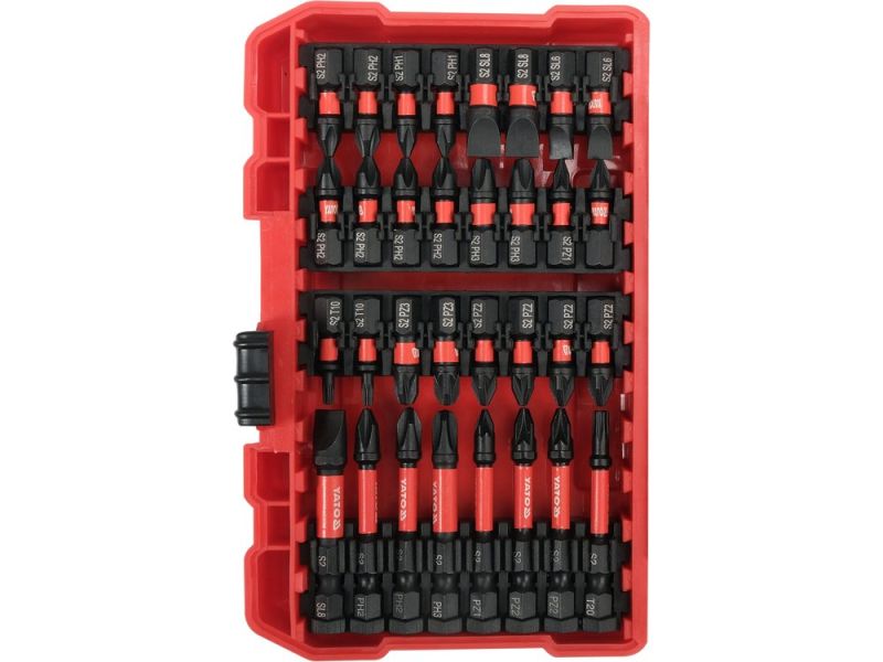 Набор ударных бит YATO YT-04617, 54 шт, SL/PH/PZ/T, 1/4" HEX, S2