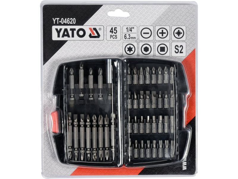 Набор бит YATO YT-04620, 6 профилей, 1/4", S2, 40 шт
