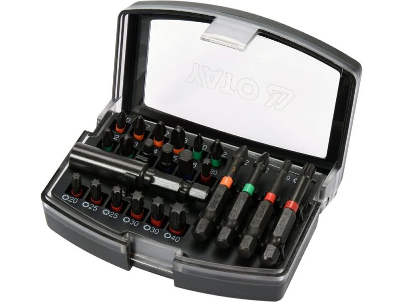 Набір біт ударних YATO YT-04621, PH/PZ/Torx/HEX, 1/4" HEX, 23 шт