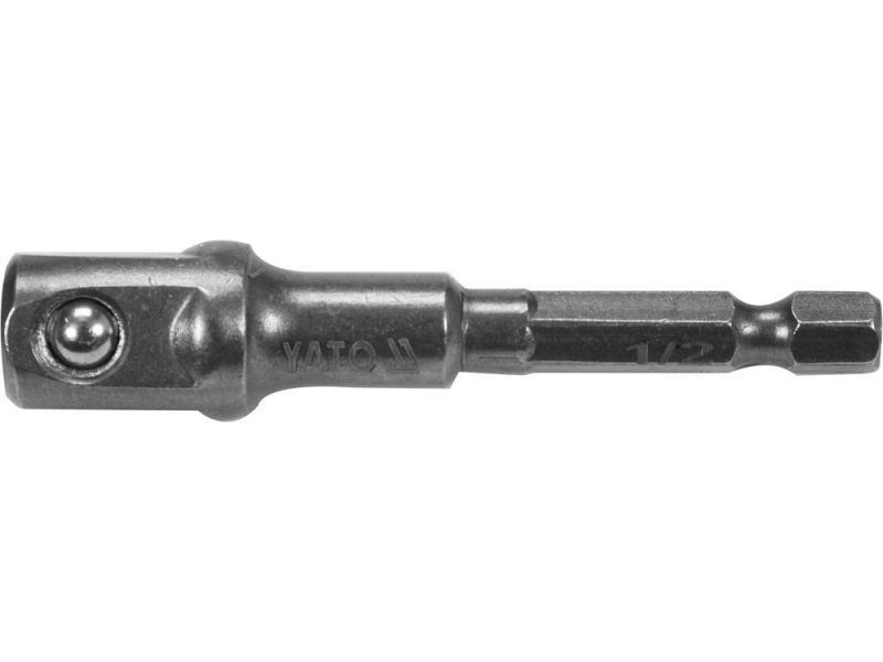 Адаптер для головок 1/2" HEX 1/4" YATO YT-04627, 70 мм