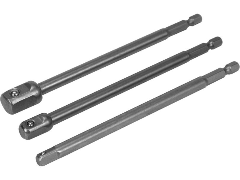 Набор адаптеров для головок 1/4"-3/8"-1/2" HEX 1/4" YATO YT-04628, 3 шт